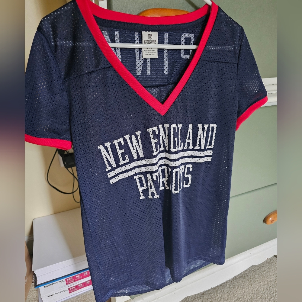 RARE LIMITED VICTORIA'S SECRET PINK New England Patriots Jersey NFL Football M